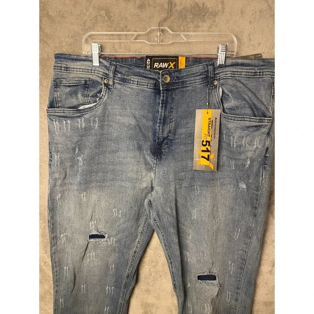 RawX Men's Jeans W42 L32 Light Blue 517 Straight Fit